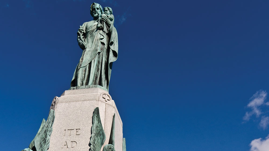 Statue of St. Joseph outside of Saint Joseph's Oratory in Montreal, Quebec