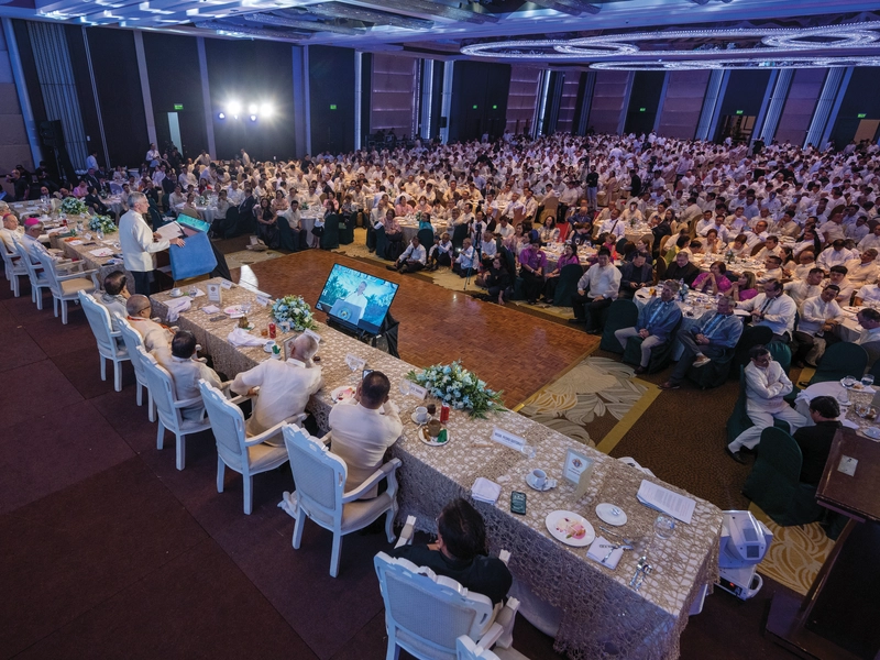 The supreme knight addresses the more than 1,250 Knights present at the National Dinner in Manila on Aug. 24.