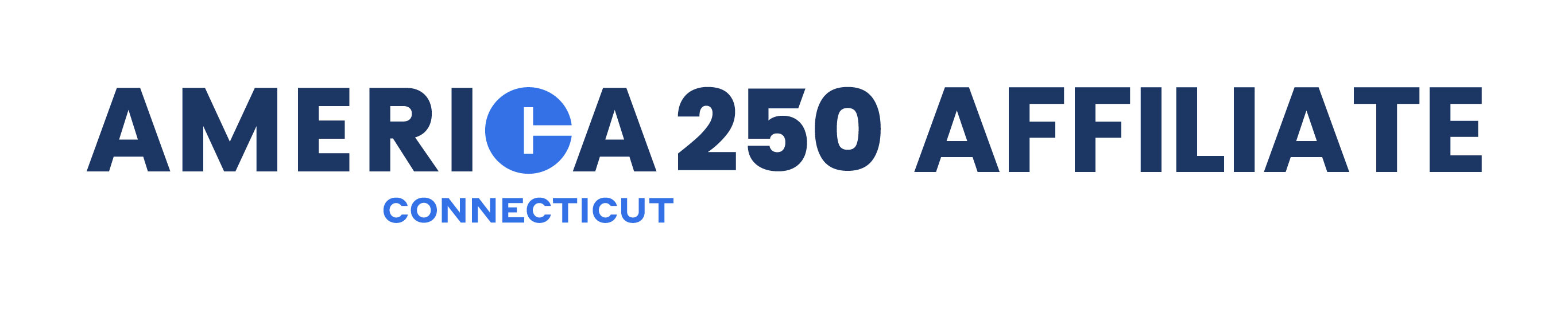 Logo showing affiliation with America's 250 in Connecticut.