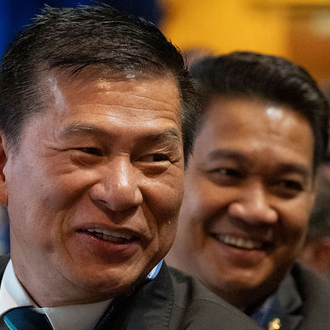 Supreme Director Antonio Pascua and another delegate are pictured