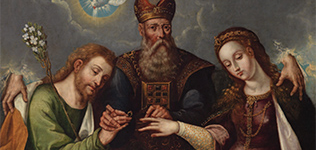 Artwork depicting marriage of the virgin