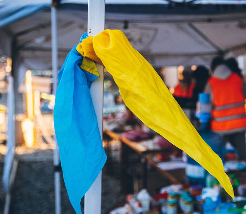 Knights unloading a trailer of supplies. 