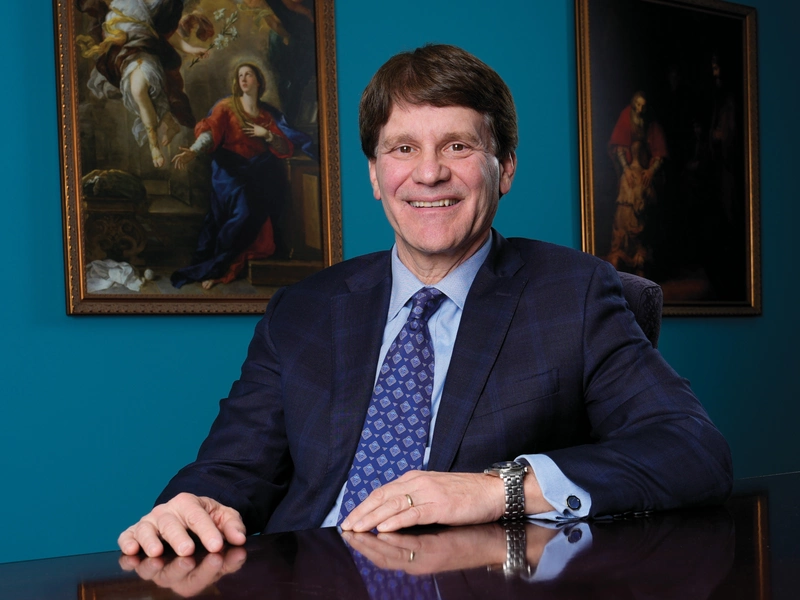 Deacon Patrick Toole is pictured at the headquarters of the Diocese of Bridgeport, where he serves as chancellor.
