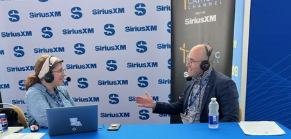 Dennis Gerber speaks with Katie McGrady on SiriusXM's The Catholic Channel at the 142nd Supreme Convention.