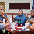 Men participating in San Martin de Porres Council 9626’s Cor meeting in Laredo, Texas.