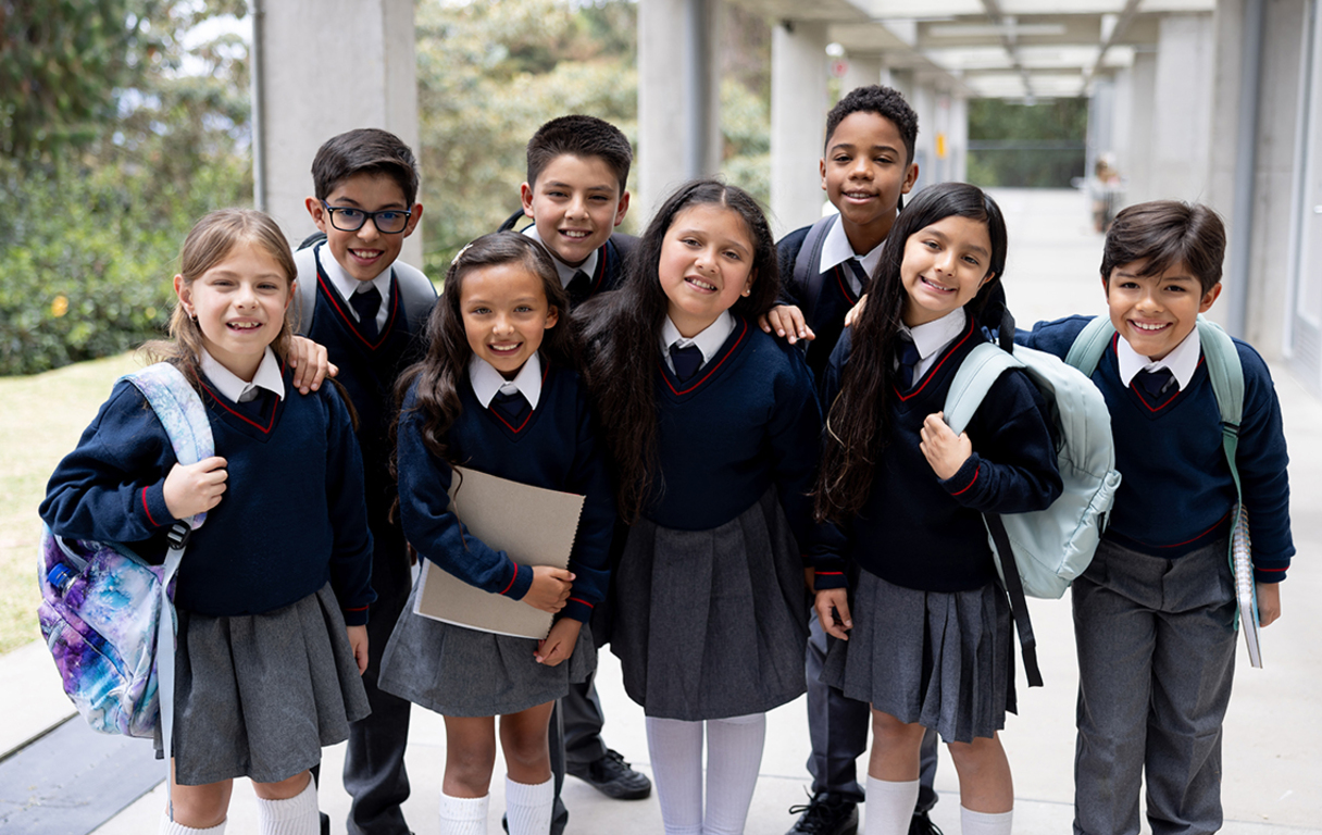 Elementary Students Smile