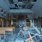 The chapel of McGivney House in Erbil, Iraq, is shown after a March 4 rocket strike.