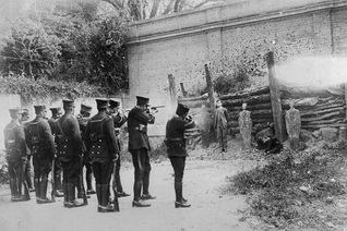 Luis Segura Vilchis, an engineer and member of the Catholic Youth Association, faces a firing squad in Mexico City on Nov. 23, 1927.