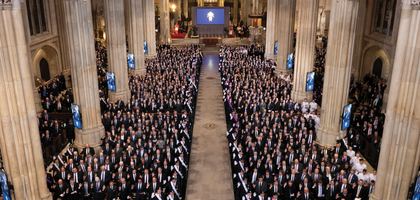 Fourth Degree Knights in St. Patrick’s Cathedral in New York City on Feb. 22