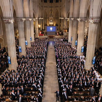 Fourth Degree Knights in St. Patrick’s Cathedral in New York City on Feb. 22