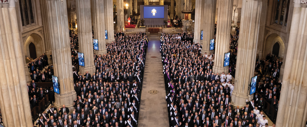 Fourth Degree Knights in St. Patrick’s Cathedral in New York City on Feb. 22