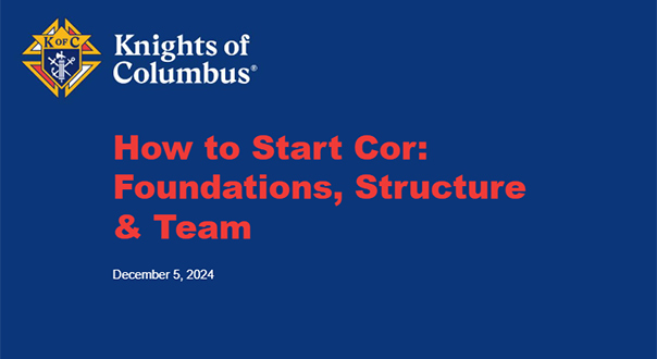 Blue box graphic that says how to start cor: foundations, structure and team. Dec 5th 2024.