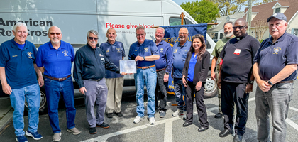 Members of Star of the Sea Council 7297 in Rehoboth Beach, Del., receive a certificate of appreciation from the American Red Cross for helping to collect more than 1,000 units of blood since partnering with the Red Cross in October 2020. 