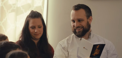 Sean Pott KofC's Director of Evangelization and Education with his family.