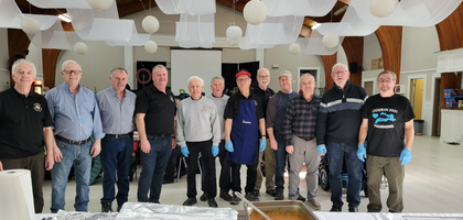 Members of St. Kevin’s Council 7786 in Goulds, Newfoundland and Labrador, host a community brunch at St. Kevin’s Parish Hall. Around 100 parishioners and neighbors attended the event, and approximately 100 food donations were collected for the parish food bank.