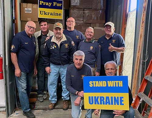 Knights with supplies for Ukraine