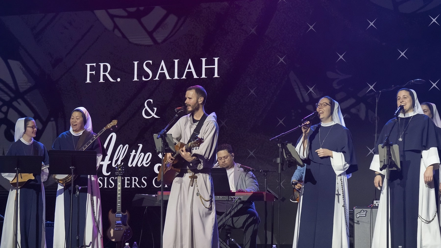 Father Isaiah and Sisters of Life band perform at Life Fest