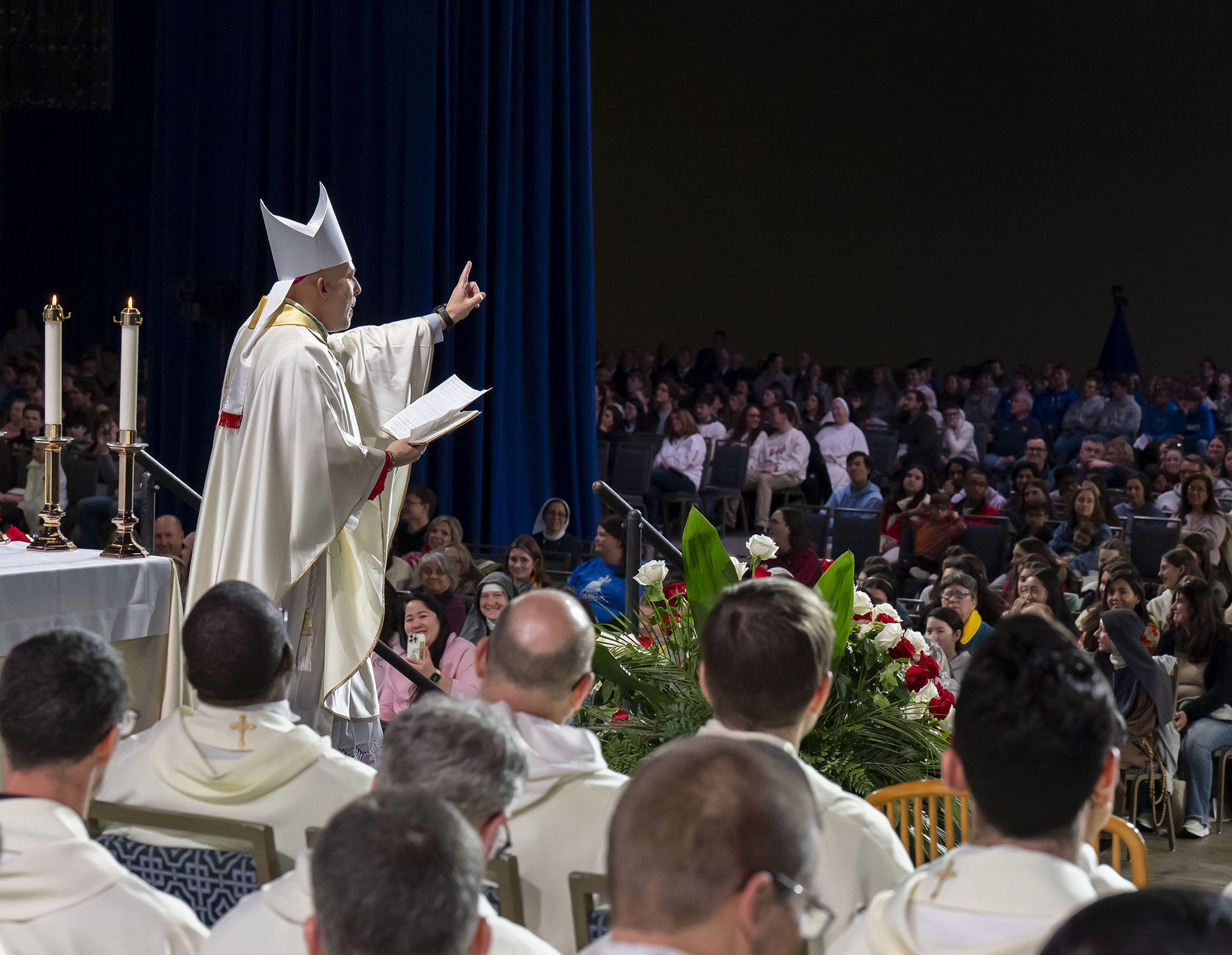 Bishop Joseph Espaillat delivers the homily at Life Fest.