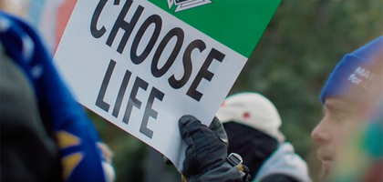 March For Life Man Holding Poster