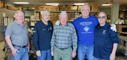 Members of Mother Seton Council 15540 in Three Bridges, N.J., assemble after delivering food collected during the council’s 40 Cans for Lent drive to the Flemington Area Food Pantry.