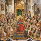 The Council of Nicaea (18th century) by F. Pavlovskyi, I. Maksimovych, A. Galik, et al. / Holy Trinity Gate Church / Photo courtesy of Kyiv-Pechersk Lavra National Reserve