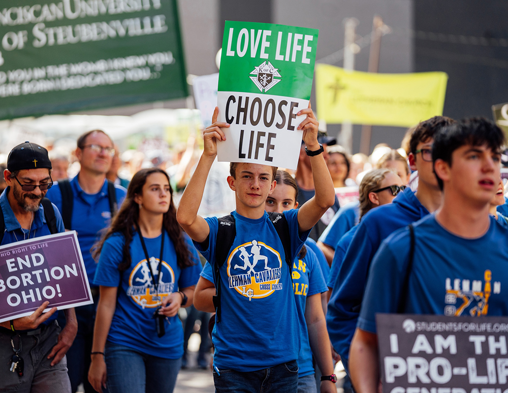 Ohio March for Life Student With Sign