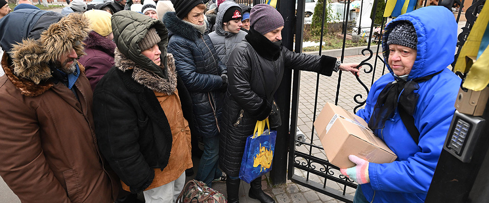 A women with a package