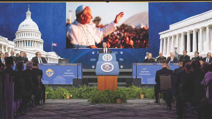 Supreme Knight Patrick Kelly delivers his annual report.