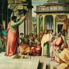 St. Paul Preaching at Athens (cartoon for the Sistine Chapel) by Raphael (Raffaello Sanzio of Urbino) (1483-1520)
