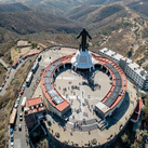 An aerial view shows the Sanctuary of Christ the King in Guanajuato, Mexico’s geographic center.