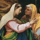 SEBASTIANO DEL PIOMBO, The Visitation 1518-19 Oil on wood transferred to canvas, 168 x 132 cm Musée du Louvre, Paris