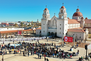 Nearly 300 clergy prepare to process into the Blessed Stanley Rother Shrine in Oklahoma City.