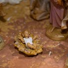 This Nativity scene is part of a diorama of Bethlehem made by Father Allen Kuss and Don Keller.