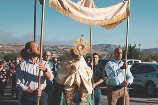 Eucharistic Procession in New Mexico.