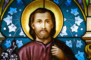Saint Joseph stained-glass window. 