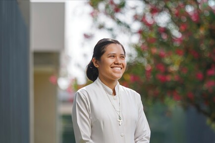 Sister Eva Medina Hernández of the Sisters of the Sacred Heart of Jesus is pictured in Guadalajara, Mexico.