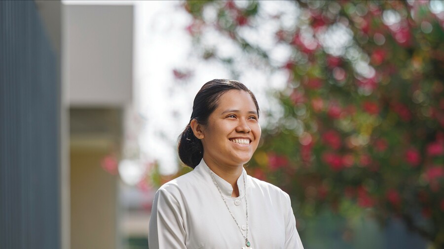Sister Eva Medina Hernández of the Sisters of the Sacred Heart of Jesus is pictured in Guadalajara, Mexico.