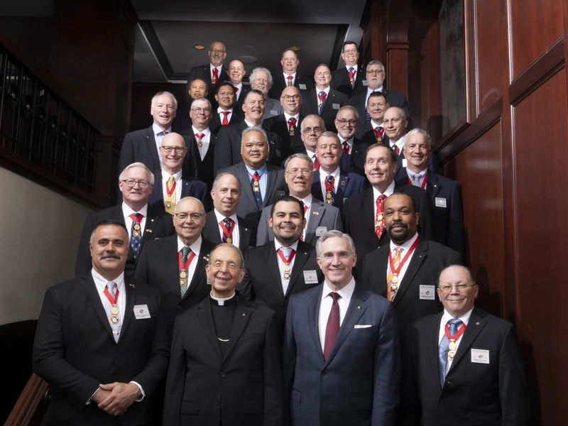 New Knights of Columbus state deputies are pictured with Supreme Knight Patrick Kelly and Supreme Chaplain Archbishop William Lori.