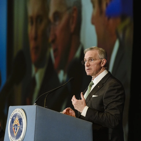Supreme Knight Patrick Kelly addresses jurisdiction leaders 