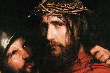 The Mocking of Christ (1880, oil on canvas) by Carl Bloch (1834-1890)