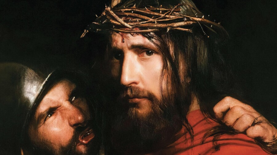 The Mocking of Christ (1880, oil on canvas) by Carl Bloch (1834-1890)