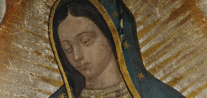 Historic painting of Our Lady of Guadalupe.