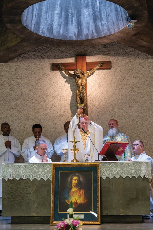 Archbishop Timothy Broglio celebrates Massin the St. Joseph Chapel on May 15.