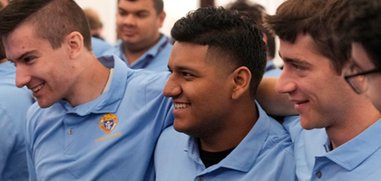 College Knights gather during the College Councils Conference in New Haven, Conn., Sept. 28. Themed “Ambassadors for Christ,” the conference underscored the need for good friendships among young men amid a culture of alienation.