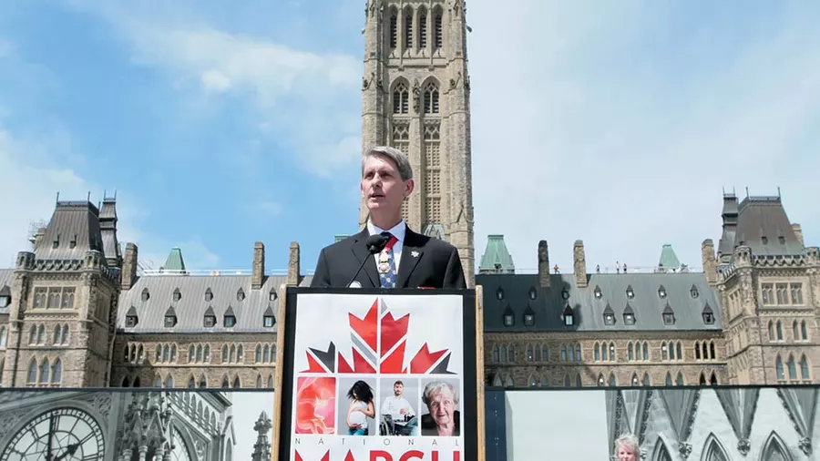 Ontario State Deputy Marcel Lemmen speaks at the rally on Parliament Hill before Canada’s 2022 National March for Life in Ottawa on May 12.