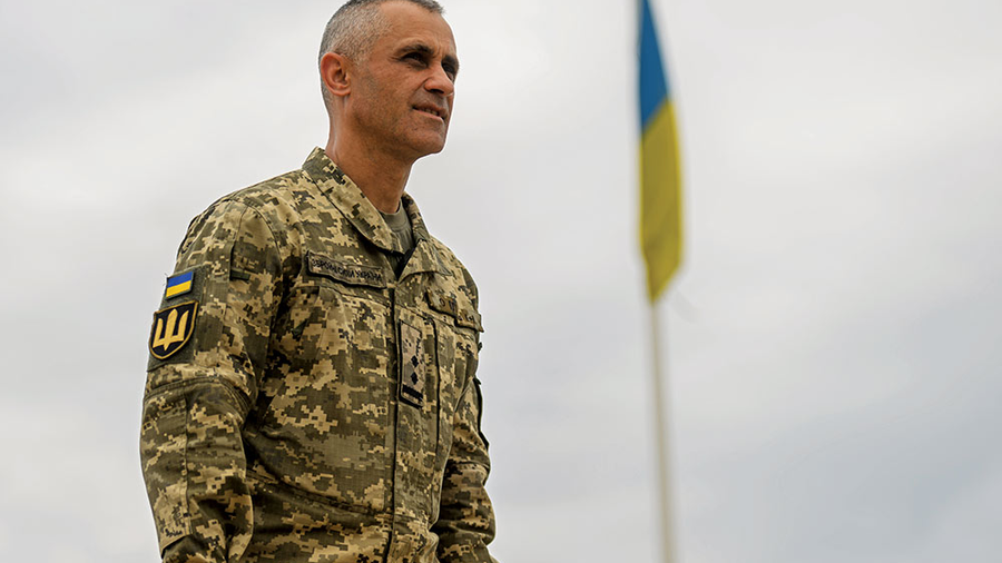 Andrii Boiko, who returned to military service in February only a few months after retiring, is pictured in Yavoriv.