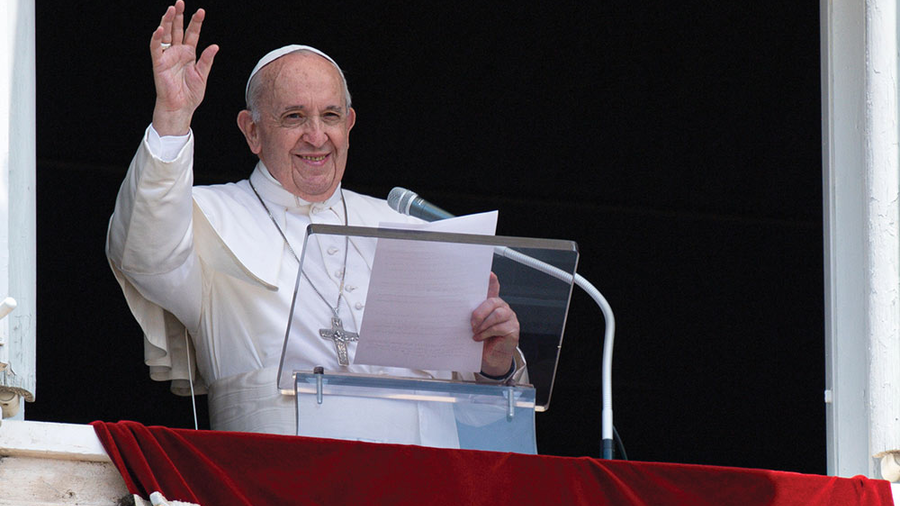 Pope Francis Waving