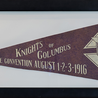 Supreme Convention Banner from August 1, 2, & 3 1916. Event was hosted in Davenport Iowa. 