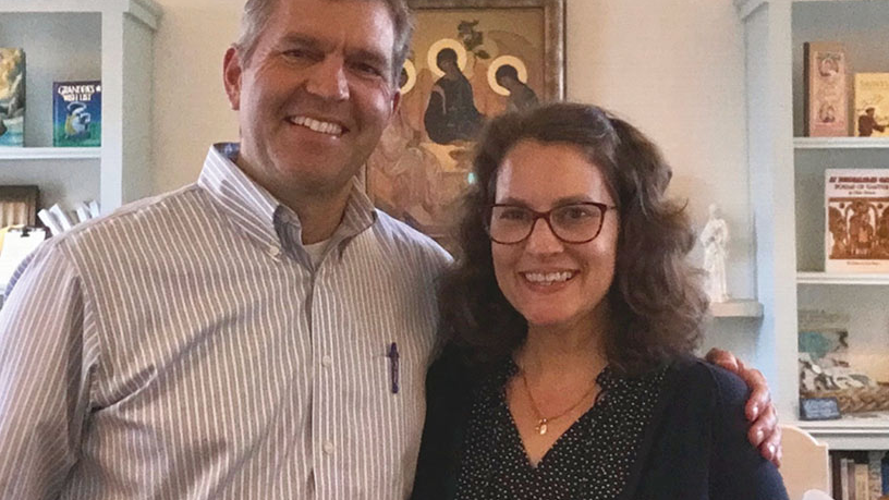 Soren and Ever Johnson are pictured at Trinity House Café & Market in Leesburg, Va.