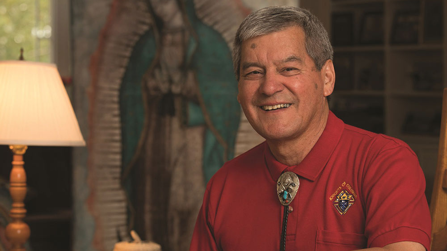 Graydon Nicholas, supreme warden of the Knights of Columbus and a member of the Maliseet First Nation, is pictured at his home in Fredericton, New Brunswick.